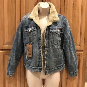 Lucky Brand Fur lined jean jacket